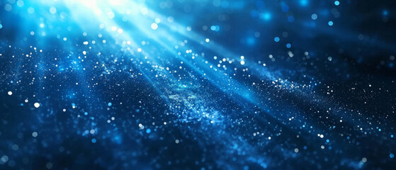 Wall Mural - Abstract blue spark rays light background technology