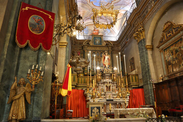 Wall Mural -  Interior of Basilica St. Michel in Menton, France