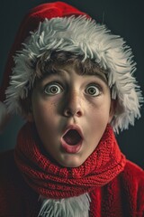 Poster - A young boy wearing festive attire, perfect for holiday designs