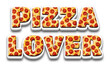 Pizza Lover Design Lettering