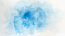 Gentle Watercolor Scene Centers On A Soft Powder Blue, Diffusing Into Tranquil White.