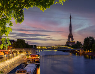 Wall Mural - eiffel tower and pont ruel