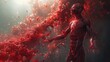 3D Illustration of a male figure with blood flowing through his body