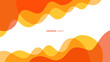 Orange Vibes. Abstract background with orange gradient flowing waves  for creative graphic design. Vector illustration.