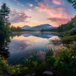 Transcendent panorama of the Majestic Natural Beauty of New Hampshire State Parks
