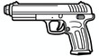 Seal pistol icon. Outline seal pistol vector icon f