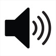 Speaker icon vector illustration isolated on white background. Volume icon. Loudspeaker icon vector. Audio. Sound symbol, high volume