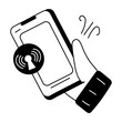 Ready to use hand drawn icon of mobile hotspot 