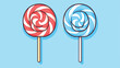 Sweet candy sugar lollipop peppermint mint line icon