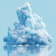 Icebergs calving from a glacier, a chilling scene of nature's power