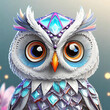 © 블이 너 - 다이아몬드 장식된 부엉이