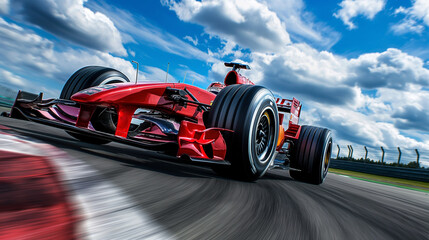 racing car on the track 