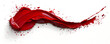 © alexandre - Abstract splash red acrylic brush stroke oil paint smear line on white background. generative ai