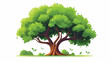 Tree icon 2d flat cartoon vactor illustration isolated
