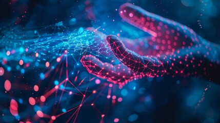 Aufkleber - Connecting and exchanging global data, information, and technology in a hand-touched virtual universe.
