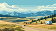 US 287 rd  Cameron Montana background home from Yellowsto