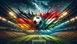 Soccer Concept. Europian Championship EM. Germany vs Hungary.