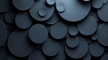 A 3D Modern Circle Minimalist Black Abstract Background With A Blurred Effect. A Circular Composition In Dark Gray Minimalism Style Wallpaper.