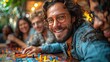 © Yulia - Joyful Friends Engaged in a Board Game Gathering at a Cozy Venue