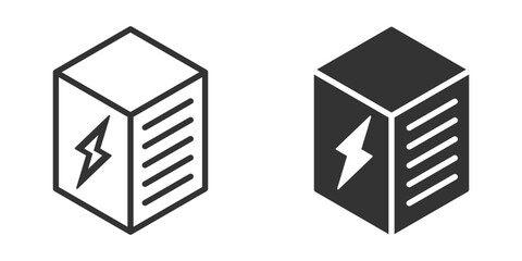 Energy storage system icon. Vector illustration.