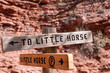 Little Horse to Chicken Point trail in Sedona Arizona - sign directs hikers