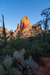 Rock formations in the morning light in Sedona Arizona, as seen from Solider Pass trail