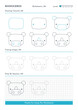 How to Draw Doodle Animal Rhinoceros, Cartoon Character Step by Step Drawing Tutorial. Activity Worksheets For Kids