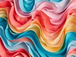 Close-up of a 3D paper craft texture, featuring colorful and layered designs, ideal for vibrant and cute ad content