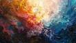 Abstract Oil painting, quantum fluctuations, oil effect, quantum foam texture, direct sunlight, macro, subatomic patterns. 