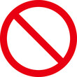 © Volodymyr - Sign forbidden. Icon symbol ban. Red circle sign stop entry ang slash line isolated on transparent background. Mark prohibited.