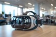 VR headset on a table. A technological marvel, the VR headset rests on the table, ready to blur the lines between reality and fantasy.