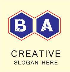 Sticker - BA Box Letter Logo Concept