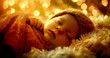 Time for dreams - a peaceful and innocent baby sleeping in their crib
