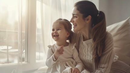 Canvas Print - A Mother's Tender Embrace