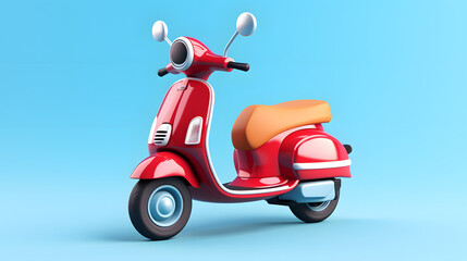 Canvas Print - Scooter Icon 3d