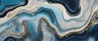 Stunning shades of blue, white, and gold seamlessly flow together to form an abstract liquid marble texture that is both opulent and calming