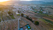Vista aérea de Beniarres al amanecer en Alicante, Valencia , España
