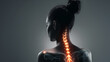 spinal diseases, healthy back and beautiful posture, painful neck, health of joints and spine, medical concept 