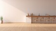 Architect interior designer concept, marble and concrete tile kitchen, 3d illustration