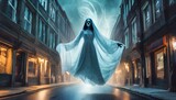 Fototapeta  - ghost on street for horror stories 