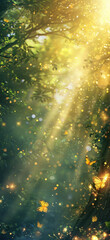 Wall Mural - Enchanted Forest Glade Serenity., Amazing and simple wallpaper, for mobile