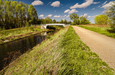 Poster - Rural canal and fields in Holland