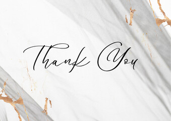 Elegant thank you card design with simple touches on a cool background
