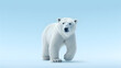 Polar bear winter icon 3d