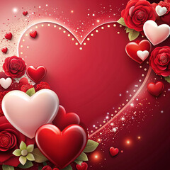 Wall Mural - Happy valentine's day  background empty space for text