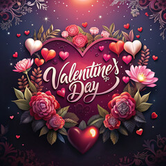 Wall Mural - Happy valentine's day background