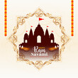 Happy Ram Navami beautiful Hindu festival religious background design