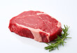 A beef steak isolated on a white background