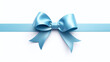 A blue bow isolated on a white background