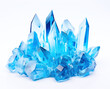 Blue crystals isolated on a white background